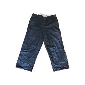 VTG 90s Ben Davis Frisko Jeans Wide Leg Baggy Workwear Pants Black 46x30